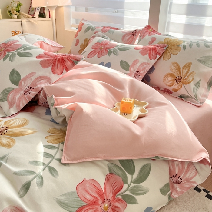 91家纺网 家纺一手货源 找家纺 米瑞娜 2025新款植物羊绒四件套 兰亭序