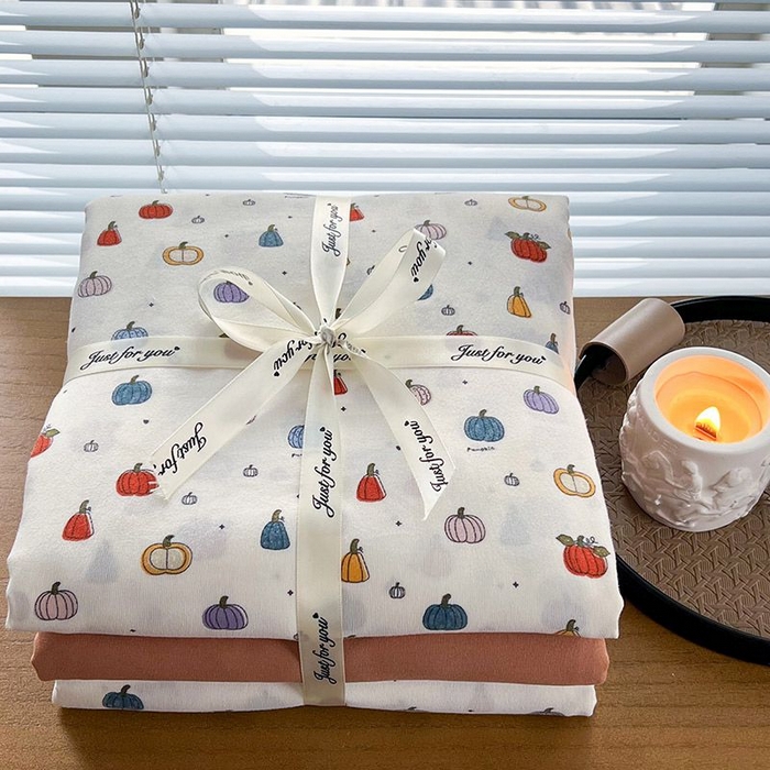 91家纺网 家纺一手货源 找家纺 暖芯优选 2025新款针织棉双层纱四件套小碎花被套床单床笠款学生三件套新款直播热款-叠拍图-系列一 水果派