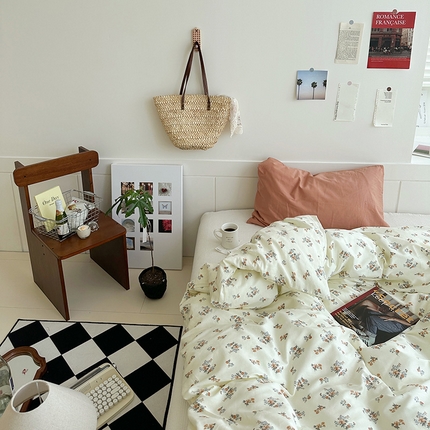 91家纺网 家纺一手货源 找家纺 （总）2025新款纯棉小清新小碎花学生被套