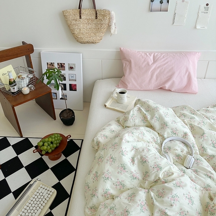 91家纺网 家纺一手货源 找家纺 （总）2025新款纯棉小清新小碎花学生被套