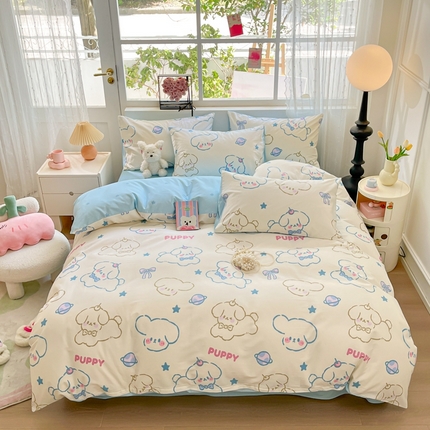 91家纺网 家纺一手货源 找家纺 （总）集布 2023新款12868全棉喷气印花单被套