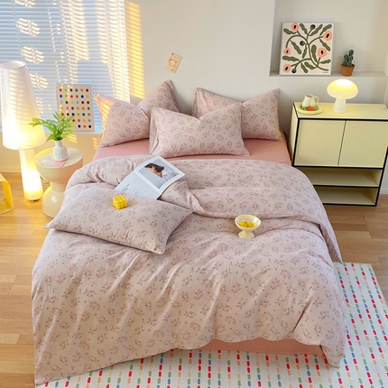 91家纺网 家纺一手货源 找家纺 （总）于果 2025新款全棉双层纱四件套