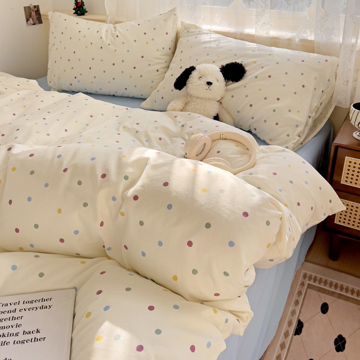 91家纺网 家纺一手货源 找家纺 夜笙2025新款A类水洗棉双层纱印花四件套 圆舞曲