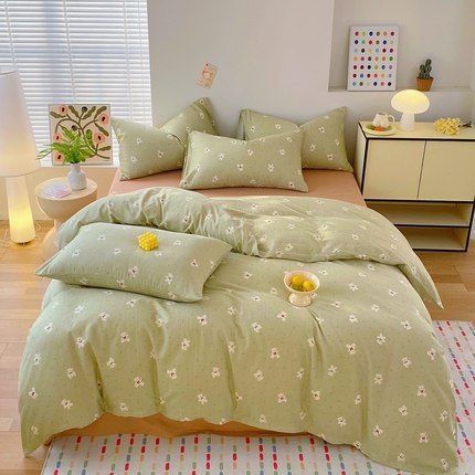 91家纺网 家纺一手货源 找家纺 （总）于果 2025新款全棉双层纱四件套