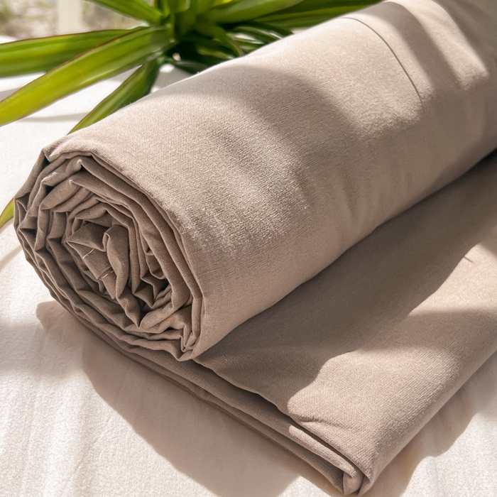 91家纺网 家纺一手货源 找家纺 韩巢家纺 2025新款格子纯色A类水洗棉床单单件 A类卡其-床单