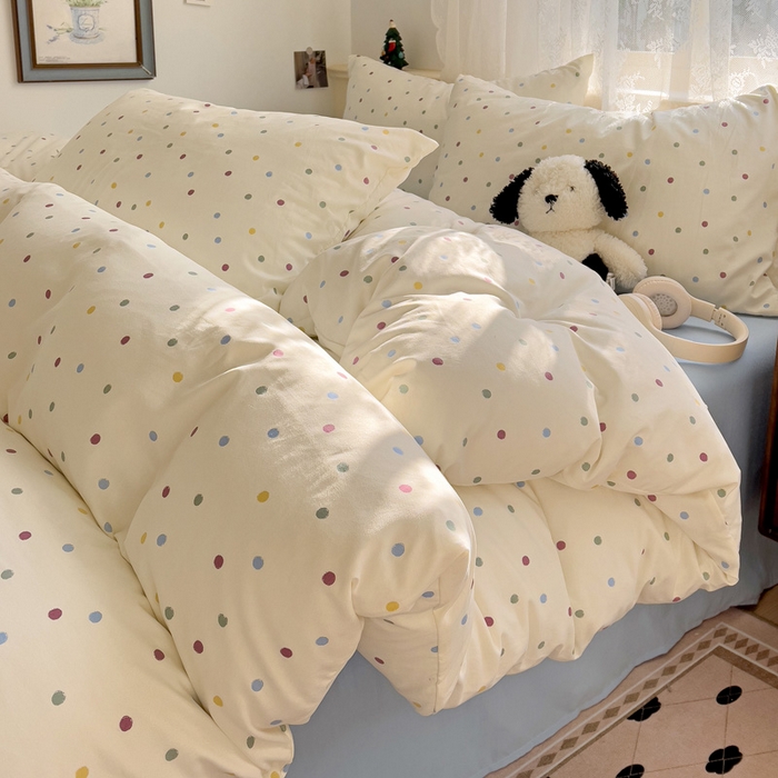 91家纺网 家纺一手货源 找家纺 夜笙2025新款A类水洗棉双层纱印花四件套 圆舞曲