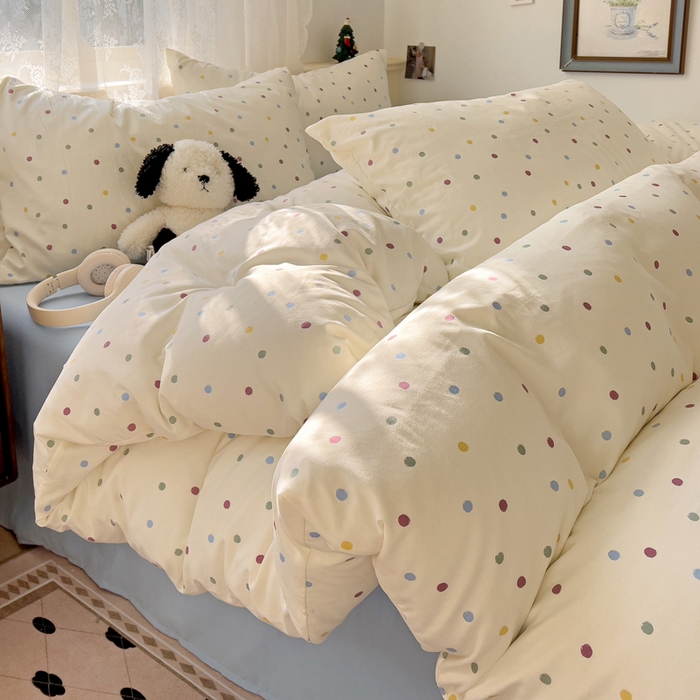 91家纺网 家纺一手货源 找家纺 夜笙2025新款A类水洗棉双层纱印花四件套 圆舞曲