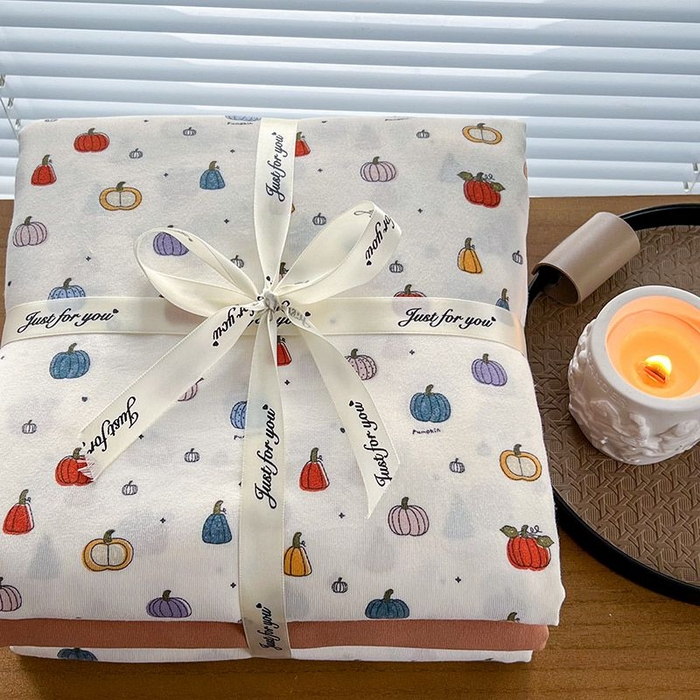 91家纺网 家纺一手货源 找家纺 暖芯优选 2025新款针织棉双层纱四件套小碎花被套床单床笠款学生三件套新款直播热款-叠拍图-系列一 水果派