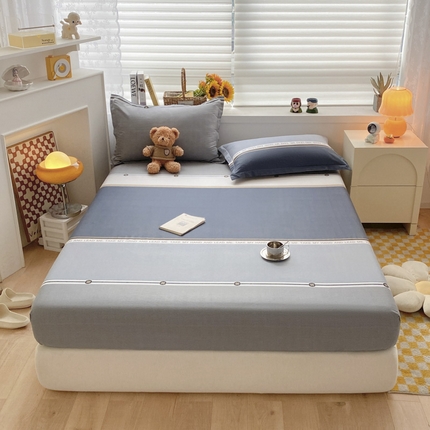 91家纺网 家纺一手货源 找家纺 （总）菲梵家纺 2025新款小清新喷气印花全棉单品床笠