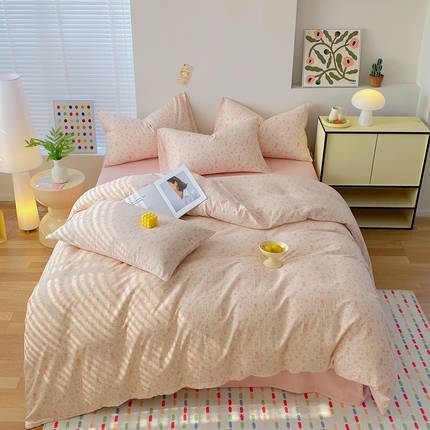 91家纺网 家纺一手货源 找家纺 （总）于果 2025新款全棉双层纱四件套