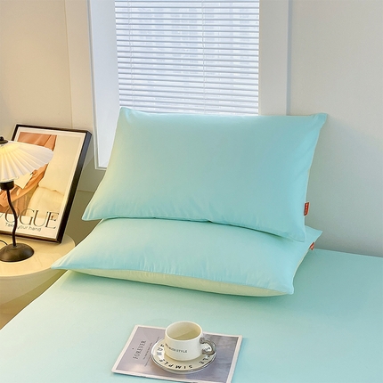 91家纺网 家纺一手货源 找家纺 （总）2025春夏新款双拼水洗棉全棉纯棉单品系列-单枕套