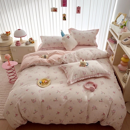 91家纺网 家纺一手货源 找家纺 2025新款全棉13070四件套（1） 花园秘密