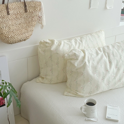 91家纺网 家纺一手货源 找家纺 （总）2025新款纯棉小清新小碎花学生枕套