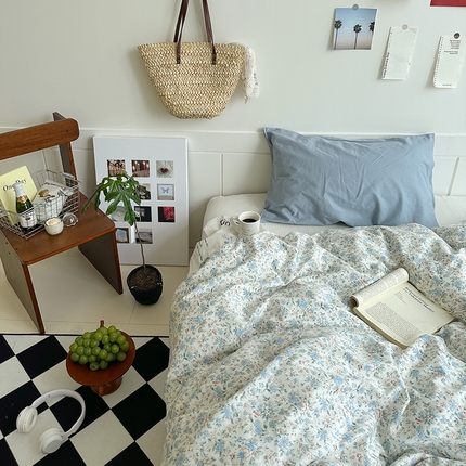 91家纺网 家纺一手货源 找家纺 （总）2025新款纯棉小清新小碎花学生被套