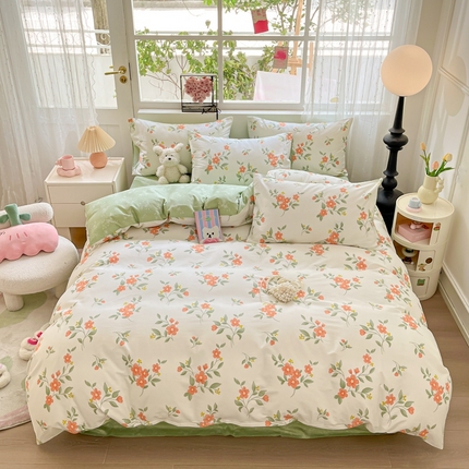 91家纺网 家纺一手货源 找家纺 （总）集布 2023新款12868全棉喷气印花单被套