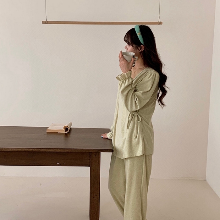 91家纺网 家纺一手货源 找家纺 妍景家居生活馆 毛巾绒系带套装 绿色