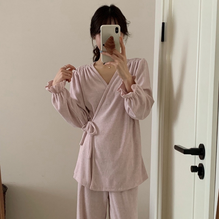 91家纺网 家纺一手货源 找家纺 （总）妍景家居生活馆 毛巾绒系带套装