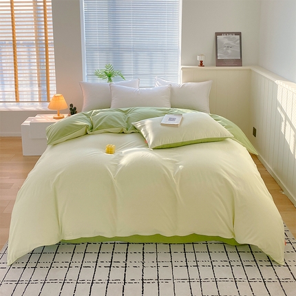 91家纺网 家纺一手货源 找家纺 （总）2025春夏新款双拼水洗棉全棉纯棉单品系列-单被套