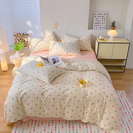 91家纺网 家纺一手货源 找家纺 （总）于果 2025新款全棉双层纱四件套