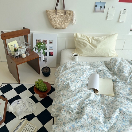 91家纺网 家纺一手货源 找家纺 （总）2025新款纯棉小清新小碎花学生被套