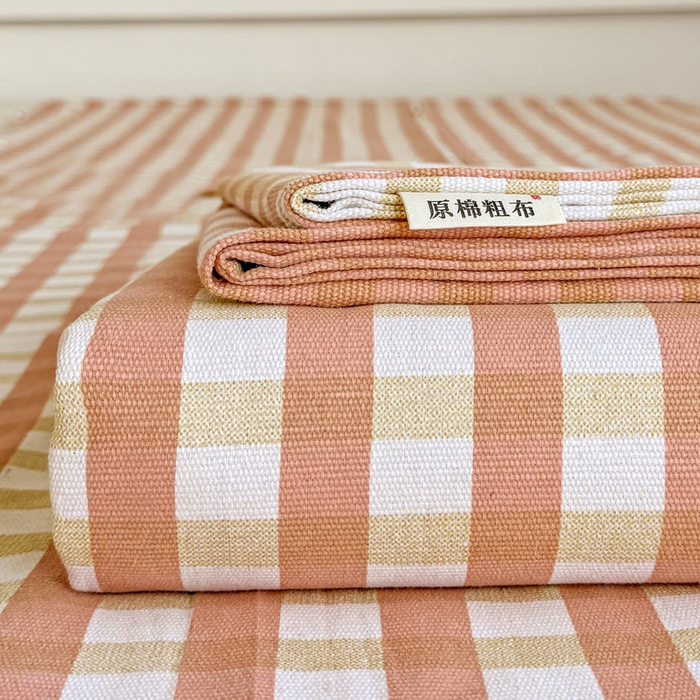 91家纺网 家纺一手货源 找家纺 棉乐町家居 2025年新款印花原棉标老粗布床单 艾格