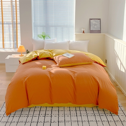 91家纺网 家纺一手货源 找家纺 （总）2025春夏新款双拼水洗棉全棉纯棉单品系列-单被套