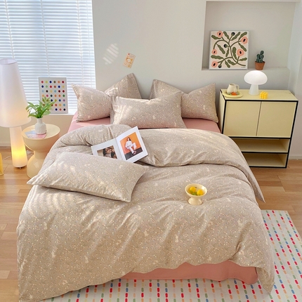 91家纺网 家纺一手货源 找家纺 （总）于果 2025新款全棉双层纱四件套