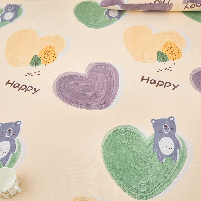 91家纺网 家纺一手货源 找家纺 棉乐町家居 2025年新款印花原棉标老粗布床单 暖心绒语