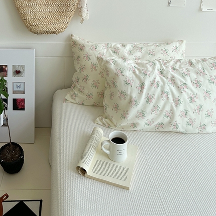 91家纺网 家纺一手货源 找家纺 （总）2025新款纯棉小清新小碎花学生枕套