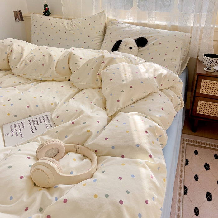 91家纺网 家纺一手货源 找家纺 夜笙2025新款A类水洗棉双层纱印花四件套 圆舞曲