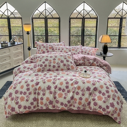 91家纺网 家纺一手货源 找家纺 （总）壹号库家纺 2024新款轻奢巴洛克风云锦绵提花四件套