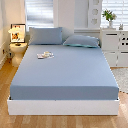 91家纺网 家纺一手货源 找家纺 （总）2025春夏新款双拼水洗棉全棉纯棉单品系列-单床笠