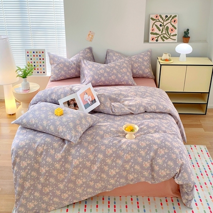 91家纺网 家纺一手货源 找家纺 （总）于果 2025新款全棉双层纱四件套