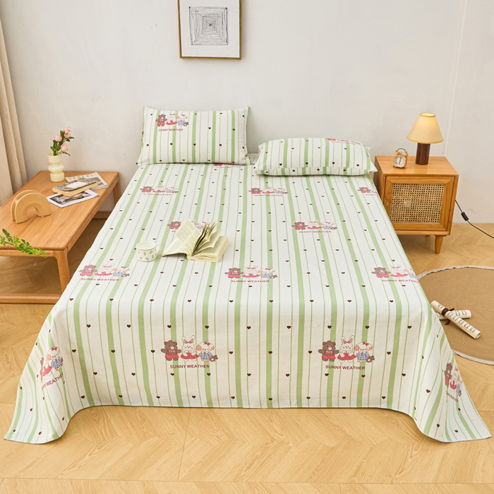 91家纺网 家纺一手货源 找家纺 （总）棉乐町家居 2025年新款印花原棉标老粗布床单