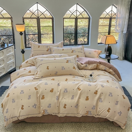 91家纺网 家纺一手货源 找家纺 （总）壹号库家纺 2024新款轻奢巴洛克风云锦绵提花四件套