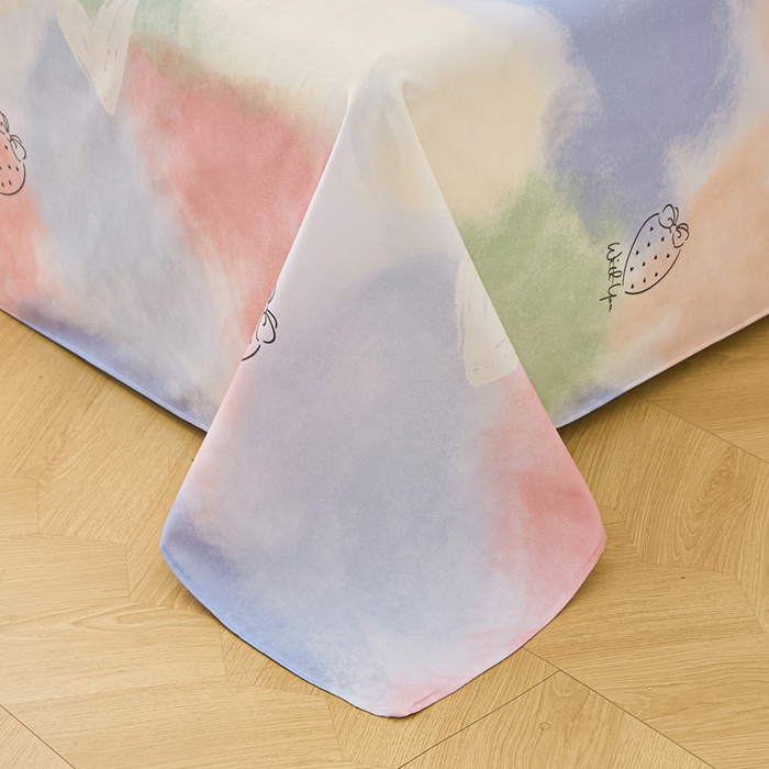 91家纺网 家纺一手货源 找家纺 首爱家纺 2025新款印花原棉标老粗布床单老粗布凉席软凉席 梦幻星空