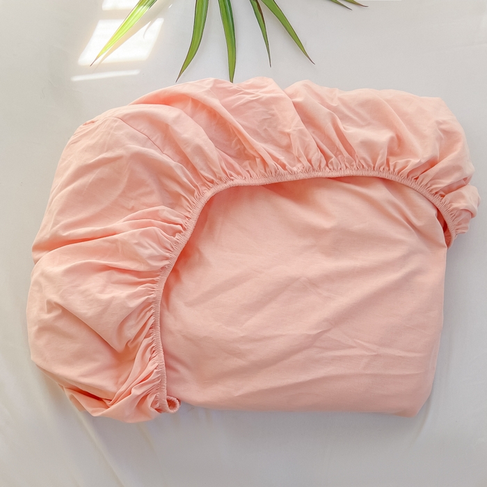 91家纺网 家纺一手货源 找家纺 韩巢家纺 2025新款A类纯色格子水洗棉床笠单件床罩床套 A类玉色-床笠