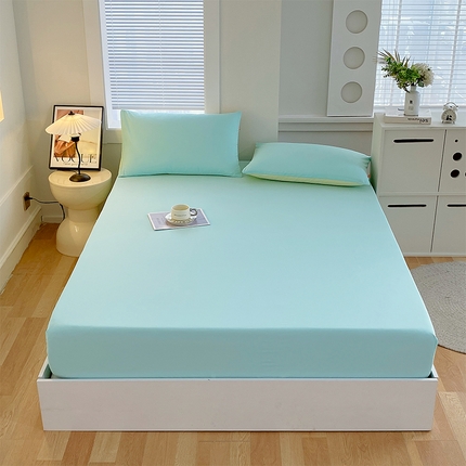 91家纺网 家纺一手货源 找家纺 （总）2025春夏新款双拼水洗棉全棉纯棉单品系列-单床笠