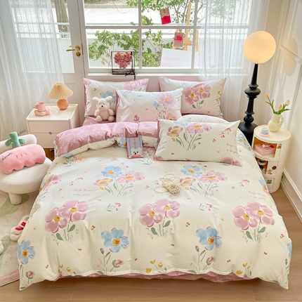 91家纺网 家纺一手货源 找家纺 （总）集布 2023新款12868全棉喷气印花单被套