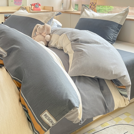 91家纺网 家纺一手货源 找家纺 （总）菲梵家纺 2025新款小清新喷气印花全棉单品被套