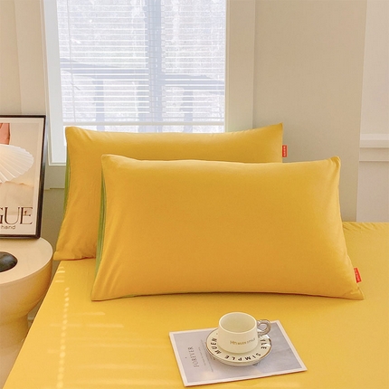 91家纺网 家纺一手货源 找家纺 （总）2025春夏新款双拼水洗棉全棉纯棉单品系列-单枕套