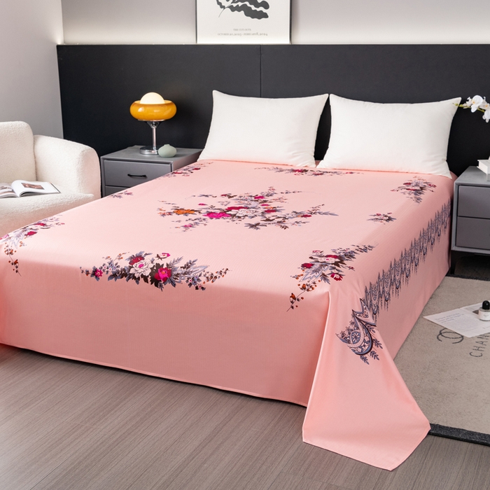 91家纺网 家纺一手货源 找家纺 居美良品 2025新款国民老上海床单 经典牡丹-玉色