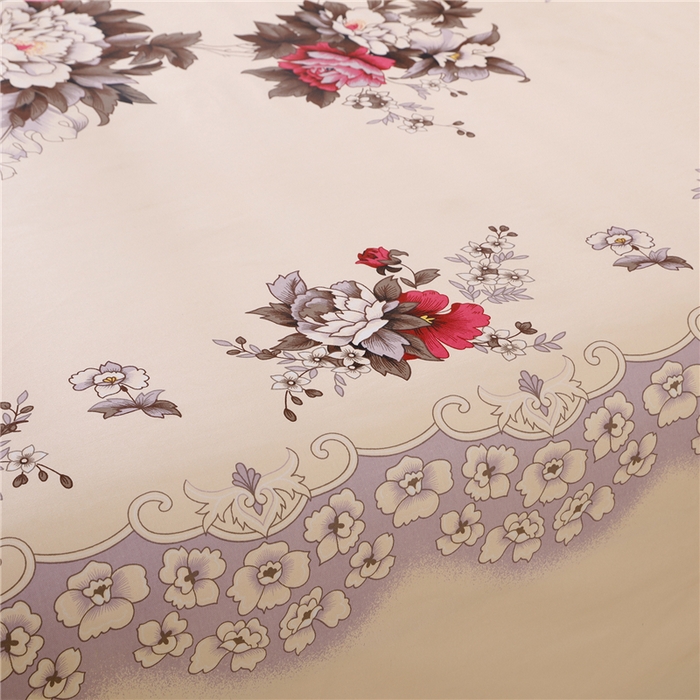 91家纺网 家纺一手货源 找家纺 居美良品 2025新款国民床单老式床单老粗布床单老上海床单-富贵牡丹花边款 富贵牡丹花边款-米黄