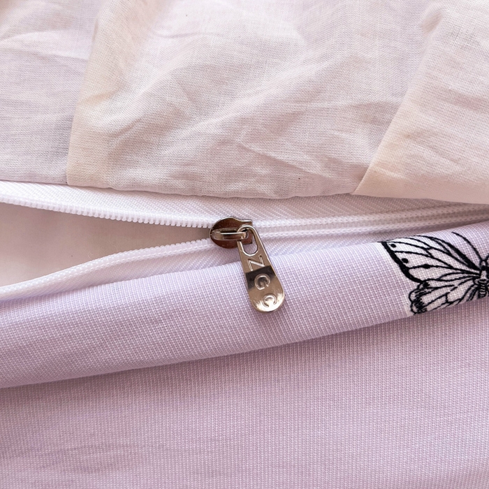 91家纺网 家纺一手货源 找家纺 （总）富米莱（原臻工厂） 2025新款A类针织双层纱花边款四件套床盖四件套