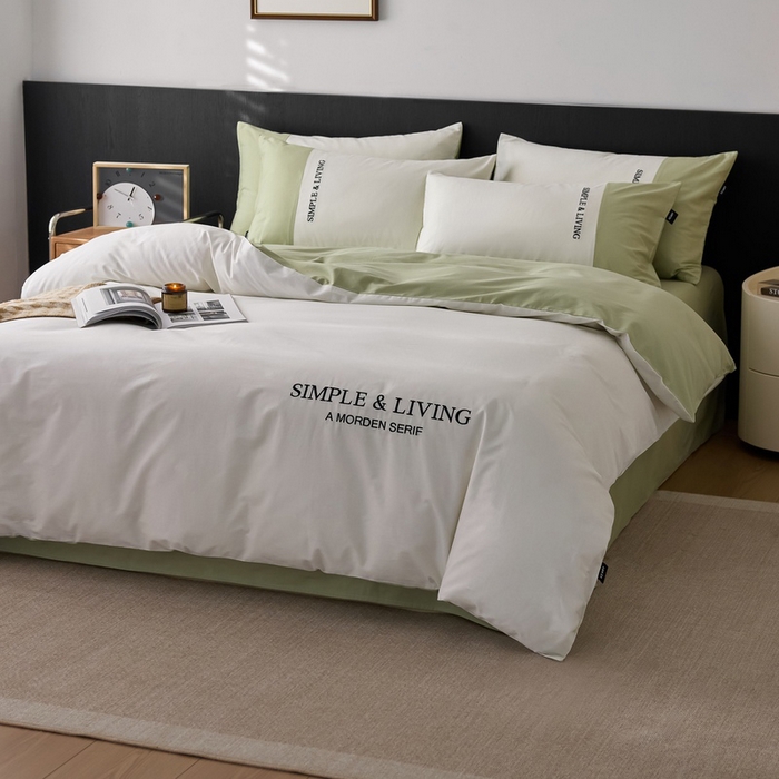 91家纺网 家纺一手货源 找家纺 （总）卡姿家纺 2025春夏新款无印水洗棉自由空间系列四件套