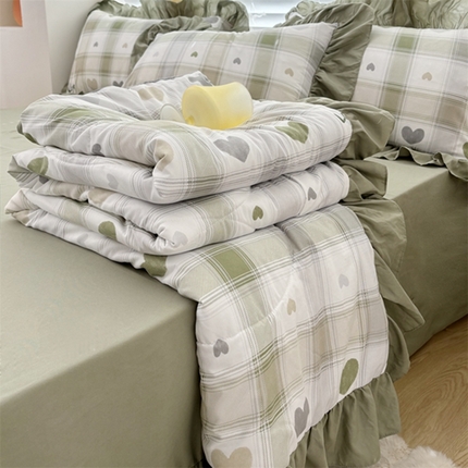 91家纺网 家纺一手货源 找家纺 （总）仟网汇 2025新款韩版糯糯棉花边夏被四件套田园法式