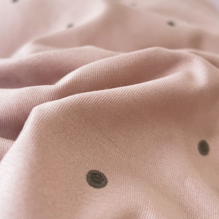 91家纺网 家纺一手货源 找家纺 金梦拉家纺 2025爆款新款A类加厚有氧针织棉双层纱四件套（吊边版）波点