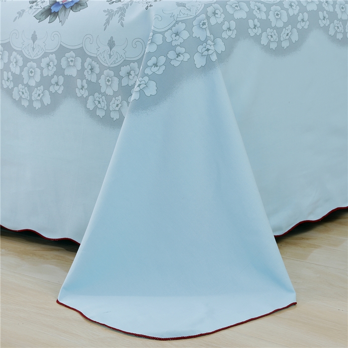 91家纺网 家纺一手货源 找家纺 居美良品 2025新款国民床单老式床单老粗布床单老上海床单-富贵牡丹花边款 富贵牡丹花边款-浅绿