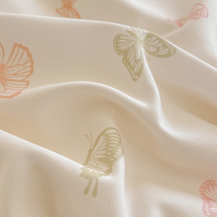 91家纺网 家纺一手货源 找家纺 壹号库 2025秋冬新款针织双层纱小清新印花四件套（专版花型） 蝶舞