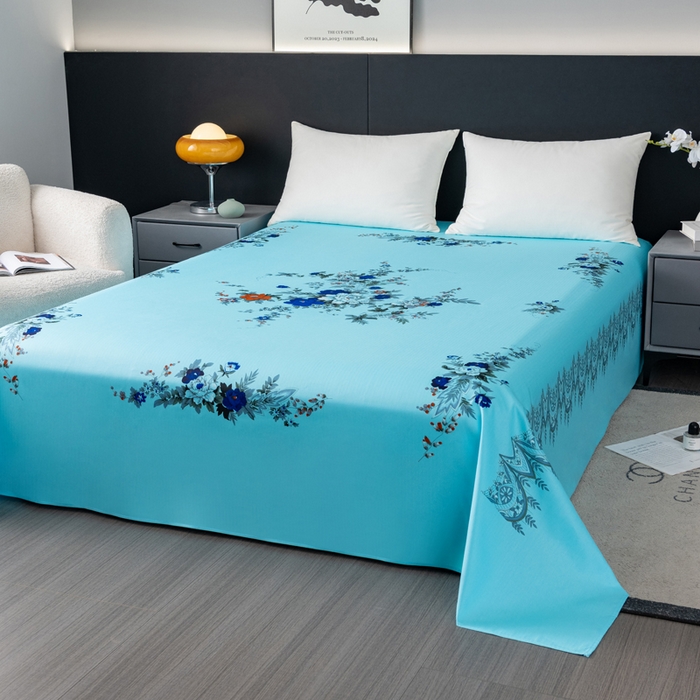 91家纺网 家纺一手货源 找家纺 居美良品 2025新款国民老上海床单 经典牡丹-浅绿